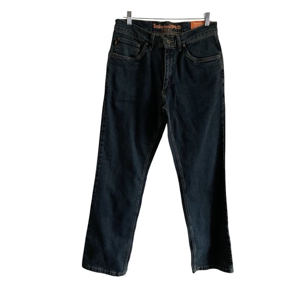 Timberland Pro Men SZ 34 x 32 Blue Dark Wash Straight Fit Grit & Grind Jeans NWT - Picture 1 of 13